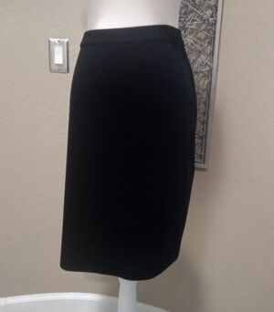 Chico's Design Black Tailored Knit Pencil Skirt